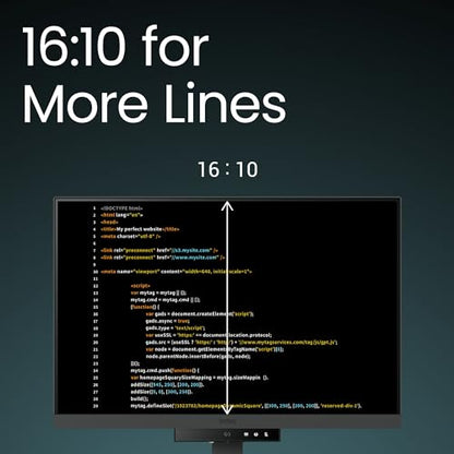 BenQ RD240Q 24.1” WQXGA Programming Monitor, 90W USB Type-C, Advanced Coding Modes, Coding HotKey, Ergonomic Design, 16:10 Special Ratio, Circadian Mode, Eye-Care Technology, Eco-Friendly Design | USB-C 90W PD, Advanced Coding Modes, Coding HotKey, Ergono