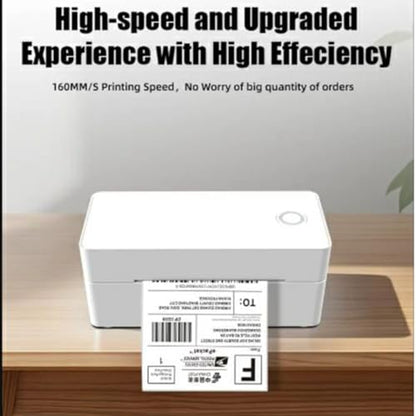 Bluetooth Thermal Shipping Label Printer,4X6 inch Wireless Barcode Printer, high Printing Speed,Compatible with iOS Android Mobile Phone,Windows (White)