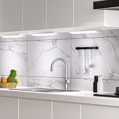 led Under Cabinet Task Lighting for Kitchen Plug-in Closet Light dimmable Under Cabinet Light 3 Color 3000K/4000K/5000K for Kitchen Garage Counter/Sink Area 12 inch
