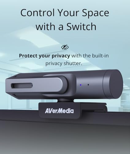AVerMedia PW515 4K Ultra HD Business Webcam with Microphone for PC/Desktop/Laptop/Mac, with AI Auto Framing for Streaming, Meeting, Video Calls, Sony Sensor, Works with Teams, Zoom, Google Meet, OBS - style: PW515 - 4K30 autofocus