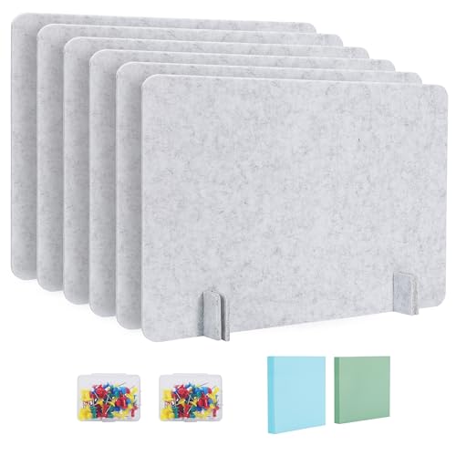 Desk Privacy Panel Acoustic Divider Panel Portable Desk Partition Desk Divider Noise Visual Isolate Table Divider for Student Study Office Library (Gray-6, 15.75" x 23.6") - color: Gray-6, size: 15.75" x 23.6"