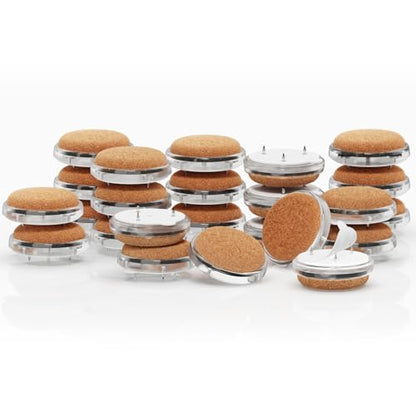 Nail on Felt Pads | Felt 24Pack | Wooden Chair Specific, Premium Floor Protectors | Nail On Chair Leg Pads, Nail in Furniture Pads for Furniture Legs |Protect Floors Anti-Scratch Reduce Noise - size: Brown--Felt Pads