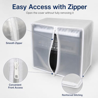 Custom Frosted PVC Dust Cover, Made to Size, Zipper Drawstring - color: Frosted Pvc