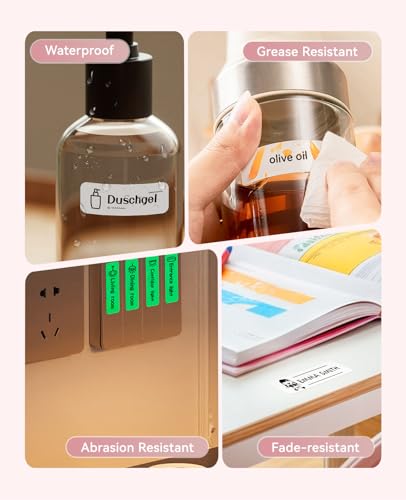 NIIMBOT D110 Upgrade Mini Label Maker, Bluetooth Thermal Printer for Daily - color: Pink, style: Label Machine with 1 Label Tape