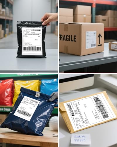 4x6 Thermal Labels Roll – 80 Rolls, 250 Labels/Roll – Perforated & Strong Adhesive Shipping Labels 4x6 – Commercial Grade Thermal Printer Labels for Shipping and Mailing - size: 4" x 6", style: 80 Rolls