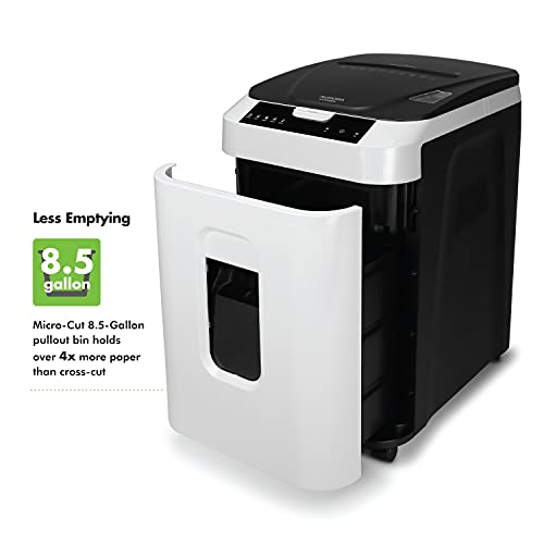Aurora Commercial Grade 200-Sheet Auto Feed High Security Micro-Cut Paper Shredder/ 60 Minutes/Security Level P-5 - style: 200-Sheet AutoFeed MicroCut