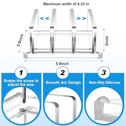 Chunful Adjustable Vertical Laptop Stand for Desk, Acrylic 3 Slot Laptop Holder Desktop, Invisible Desktop Notebook Dock for Notebook Computer, All Gaming Laptops up to 17'' - color: Clear, style: 3 Slot