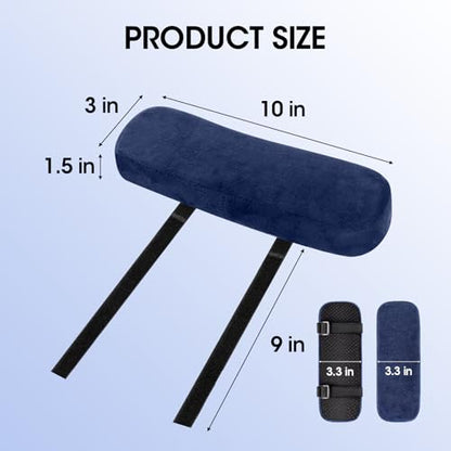 ZNCMRR 2 Pack Office Chair Armrest Pads Covers with Memory Foam(Blue) - color: Blue