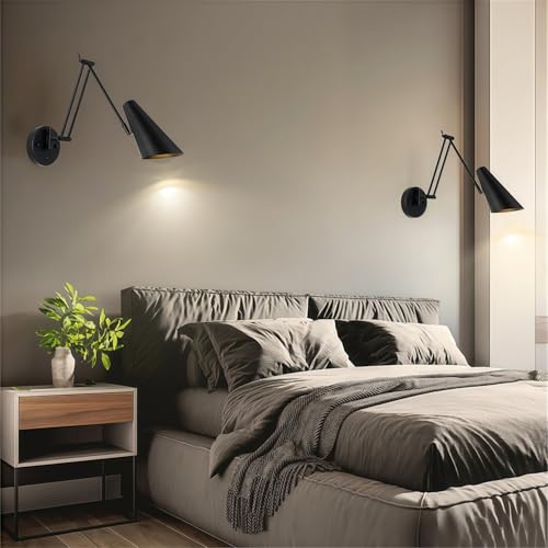 Adjustable LED Wall Lamp with Joystick - Modern Reflector Folding Light for Living Room