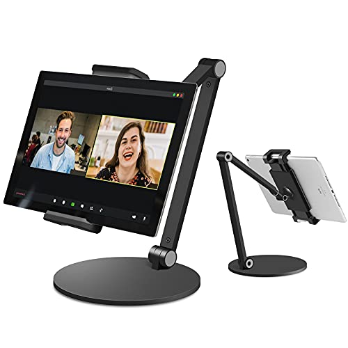 iPad Stand for Desk, Surface Pro Holder, Multi-Angle Adjustable Tablet Stand Holder for 4.7''- 13'' Screen Microsoft Surface Series, iPad Series,Samsung Galaxy Tabs,Amazon Kindle Fire, Etc. (Black) - color: Black