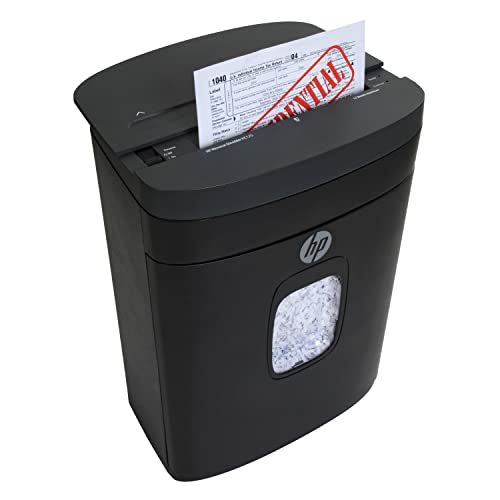 HP - Micro Cut Paper Shredder, 12-Sheet with Slide Top for Office - size: 12 Sheet