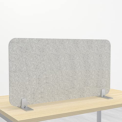 Freestanding Acoustic Desk Divider with Mount | Eco-Friendly Privacy Screen Panel | Noise Reducing Desk Partition | Tackboard Option & Easy to Install | Made from Recycled Plastic | Coffee | 18x35 - color: Coffee, size: 18" X 35"