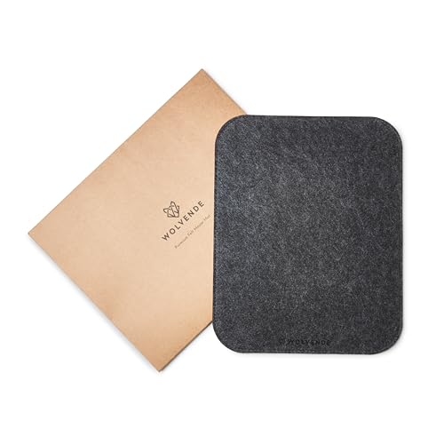 Premium Felt Mouse Mat | 8.66" x 11" | Slim Mouse Pad | Non-Slip Gaming Home/Office (Dark Gray) - color: Dark Gray