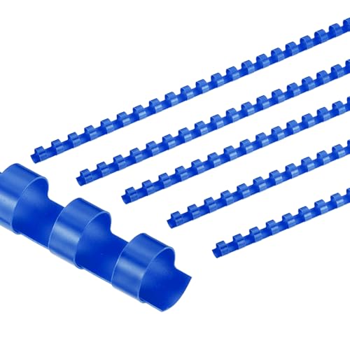 PATIKIL 10mm (3/8") Plastic Binding Combs, 50 Pcs 21 Rings Comb Binding Spines 60 Sheet Capacity Letter Size for Binding Paper Sheets, Blue - color: Blue, size: 10mm