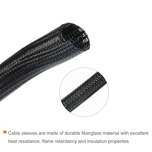 MECCANIXITY Cord Sleeve Cable Organizer 24.6 Ft - 3/4 Inch Wire Cover Protector for USB Cable TV Video Under Desk Wire Management - size: 3/4 Inch x 25 Ft