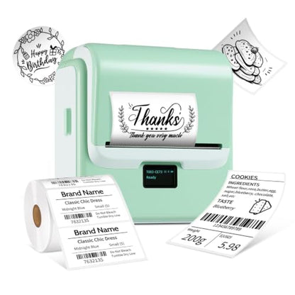 ORGSTA Label Maker Machine with Tape, 3 Inch Bluetooth Label Printer T003 - color: Green