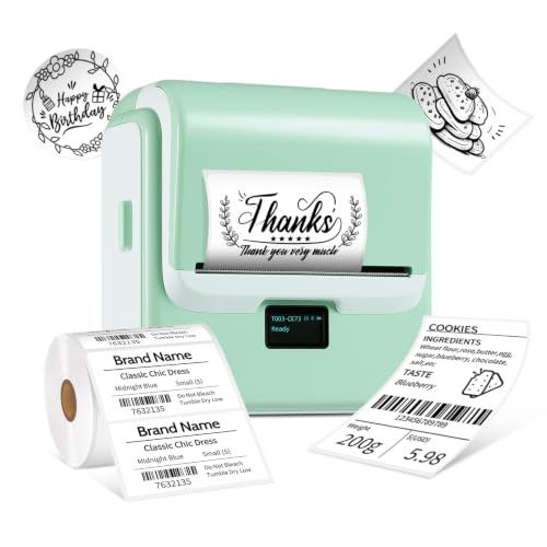 ORGSTA Label Maker Machine with Tape, 3 Inch Bluetooth Label Printer T003 - color: Green