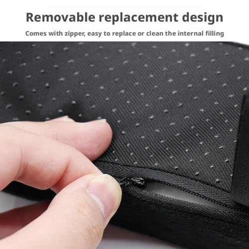Office Chair Arm Covers 2 Pack – Memory Foam Armrest Pads with Soft Polyester Cover, Universal Fit for Desk, Gaming & Wheelchair Arms, Removable Washable Elbow Support (Black) - color: Black