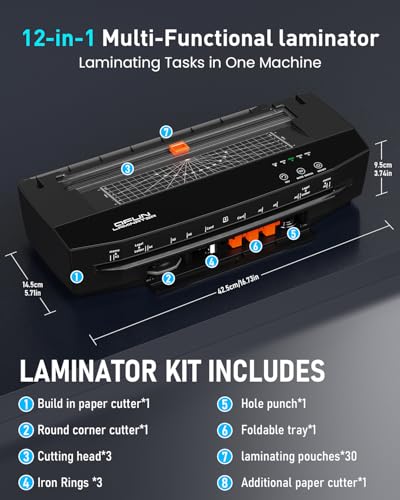 Qfun 10 Mil Thermal Laminator 11x17 Heavy Duty Business Lamination Machine