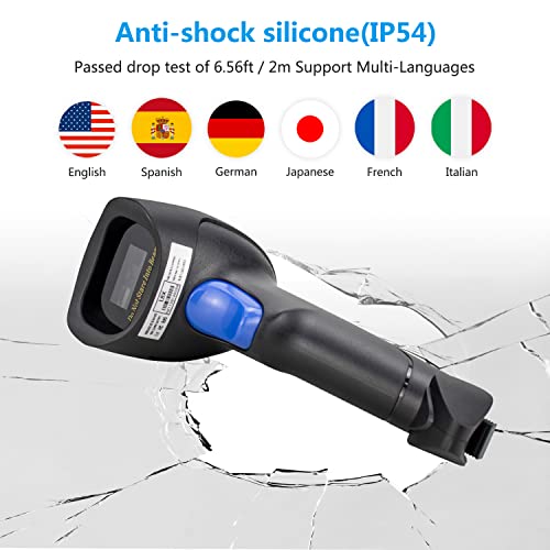 NetumScan 3-in-1 Bluetooth 1D Barcode Scanner,2.4G Wireless,USB CCD Reader - style: Bluetooth+2.4G Wireless-Black