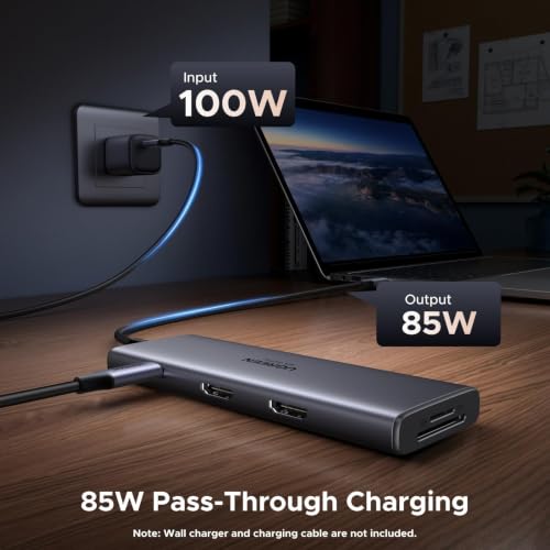 UGREEN USB C Docking Station Dual Monitor, 9-in-1 Aluminum Dock with 2xHDMI