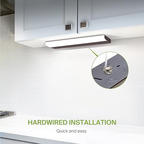 ASD LED Under Cabinet Lighting Hardwired, 24 Inch 12W 2700K-5000K Selectable, 1051LM, CRI90+, Direct Wire Linkable Under Counter Lights for Kitchen, Dimmable Under Cabinet Lights, Bronze, UL, 12 Pack - color: 24 Inch Bronze, size: 12 Pack