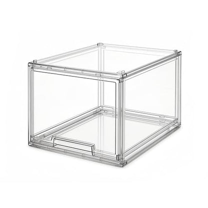 Large Clear Stackable Storage Drawers, 1 Pack Acrylic Organizer Bins for Closet, Bathroom, Kitchen, Pantry, Under Sink, Office, Laundry, Vanity, and Toy Organization, Durable Plastic, Smooth Pull-Out