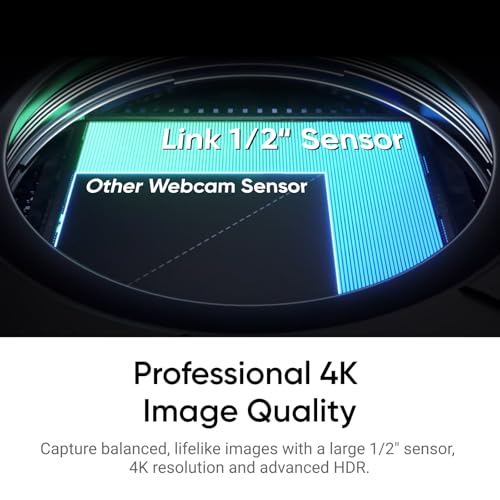 Insta360 Link 2 - PTZ 4K Webcam for PC/Mac, 1/2" Sensor, AI Tracking, HDR, AI Noise-Canceling Mic, Gesture Control for Streaming, Video Calls, Gaming, Works with Zoom, Teams, Twitch & More - color: Graphite Black, style: Standard Bundle