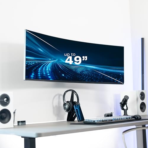VIVO Black Single Ultrawide Wall Mount, Up to 49 in Screens, MOUNT-VW06 - color: Black, size: 75x75mm to 200x200mm VESA