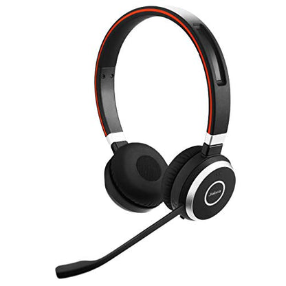 Jabra Evolve 65 MS Wireless Headset, Stereo – Includes Link 370 USB Adapter – Bluetooth Headset with Industry-Leading Wireless Performance, Advanced Noise-Cancelling Microphone, All Day Battery - size: Dual-ear, USB-A Dongle, style: Teams Certified