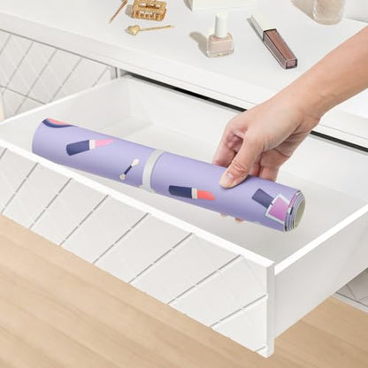 Dual-Sided Waterproof Synthetic Leather Makeup Mat for Desk, Makeup Station, Crafts, Multi-Use Scratch & Stain Resistant Surface Protector Pad for Vanity, Desktop, Craft Table (Purple Cartoon) - color: Purple Cartoon