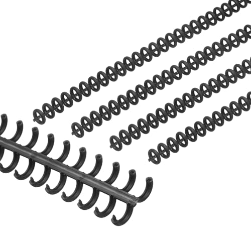 PATIKIL 8.5mm(1/3") Plastic Spiral Binding Coils, 30 Pcs Binding Spirals 20-25 Sheet Capacity Binding Spirals for Binding Paper Sheets, Black - color: Black, size: 8.5mm(1/3")