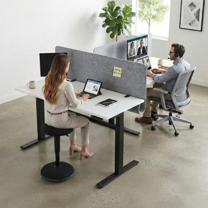 Desk Privacy Panel with Wire Management, 47.2" x 22.5" Cubicle Desk Divider