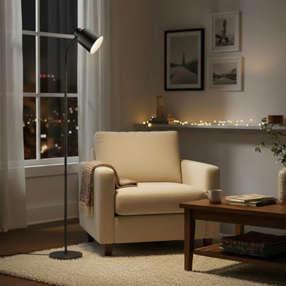 LALISU Floor Lamp, Industrial Floor Lamps for Living Rooms & Bedrooms - color: All Black