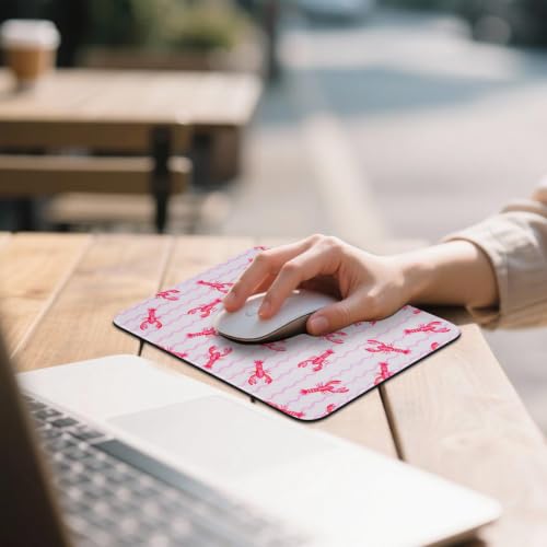 Mouse Pad for Desk with Stitched Edge, Premium Cute Washable Mouse Pads. Computer Mousepad with Non-Slip Rubber Base, Mousepads for Laptop, 9.25x7.75x0.12 inch (Crayfish Waves) - color: Crayfish Waves