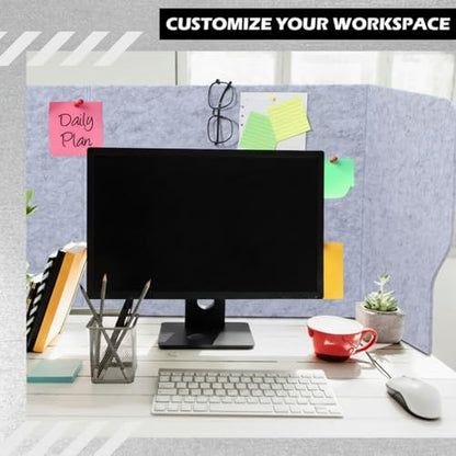 2 Pcs Large Desk Divider Foldable U Privacy Partition 48"L x 20"H - size: 48"L x 20"H, style: Elegant