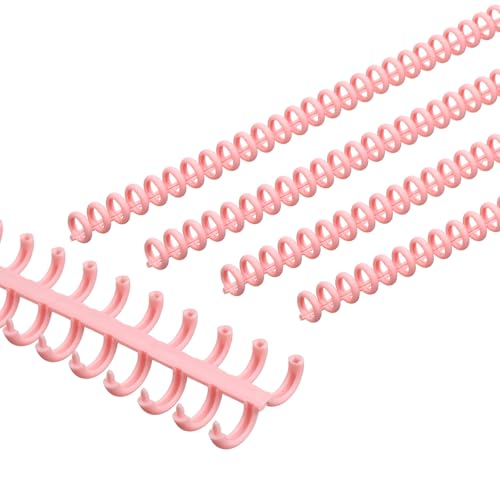 PATIKIL 8.5mm(1/3") Plastic Spiral Binding Coils, 30 Pcs Binding Spirals 20-25 Sheet Capacity Binding Spirals for Binding Paper Sheets, Deep Pink - color: Deep Pink, size: 8.5mm(1/3")