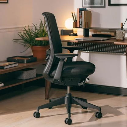 Haworth Soji Ergonomic Office Chair, Home Office Desk Chair, Clay | Computer Desk Chair with Seat Height Adjustment, Flexible Mesh Back, and Lumbar Support - color: Clay, style: With Lumbar Support
