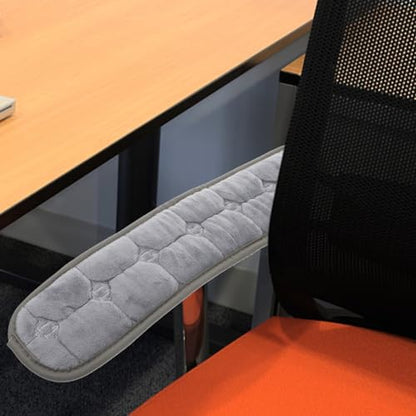 SEWACC 1 Pair Office Chair Armrest Pads, Elastic Arm Rest Covers for Desk Chair, 17.71 x 3.93 Inch - color: Grey