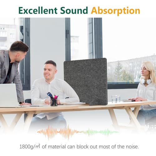 DOLLAR BOSS 4PCS Acoustic Desk Dividers, 24" x 20", Grey