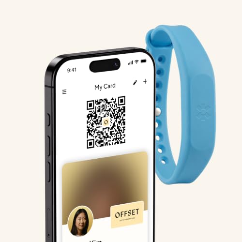 Blinq NFC Digital Business Card - Wristband - Tap to Share (Light Blue) - color: Light Blue