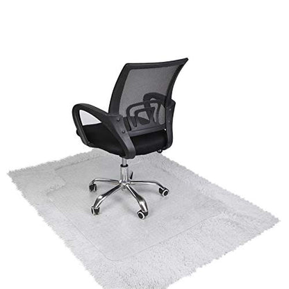 48 Inch Office Chair Mat for Carpet,Clear PVC Floor Protector with Lip 1pcs - size: 1pcs