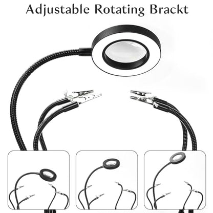 Soldering Helping Hands, Soldering Station with 3X LED Magnifying Glass