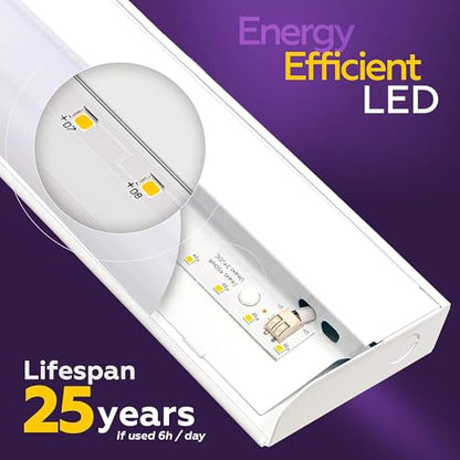 6 Pack 24" Hardwired Under Cabinet Light, 5000K Daylight, ETL, 1250 lm - color: 5000K DayLight, size: 24 INCH 6 Pack