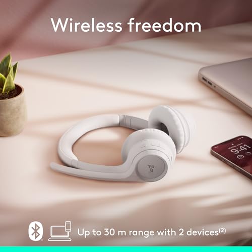 Logitech Zone 300 Wireless Bluetooth Headset - Off-White - color: Off-White