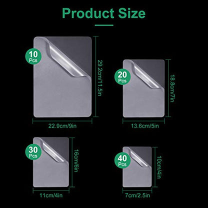 Outus 100 Pcs Thermal Laminating Pouches, 4 Sizes Clear Plastic, 3 Mil