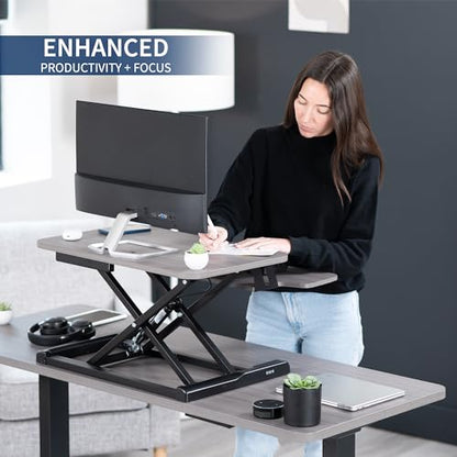 VIVO Dark Gray 26 inch Standing Desk Converter, DESK-V026KG - color: Dark Gray, size: 26"