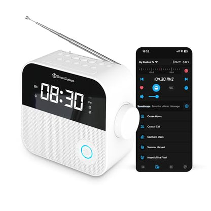 SmartCuckoo Wi-Fi Alarm Clock Radio with Sleep Sounds & Voice Reminder