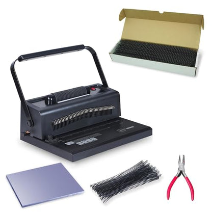 Binditek 100 Pack Plastic Spiral Binding Coils Bundle with Spiral Binding Machine