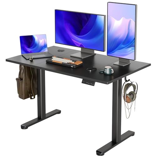 Claiks Electric Standing Desk, 48x24 Inch, Black - color: Black, size: 48 Inch